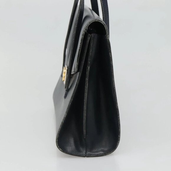 Christian Dior Hand Bag Leather Navy Gold Auth bs22492 - Picture 7 of 16